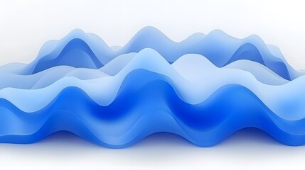 Abstract Blue Waves 3D Background