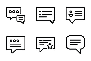 Comment icon bundle set in creative vector style