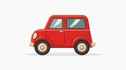 A sleek, minimalist icon of a car on a crisp white background, emphasizing modern design and simplicity.