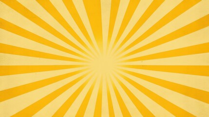 Obraz premium Bright yellow sunburst design radiates warmth with a vintage flair, perfect for summer vibes and abstract art lovers.