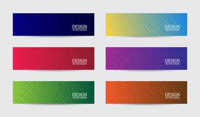 Classic elements design colors web page headers