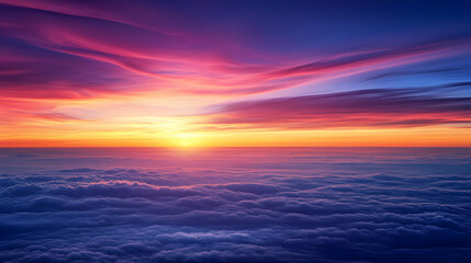 Fototapeta premium Above The Clouds Sunset Sky Dramatic Colors