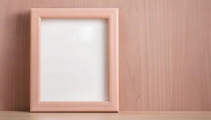 3D rendering of an empty photo frame on a studio background.