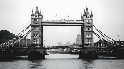 Obraz premium Iconic Black and White London Bridge