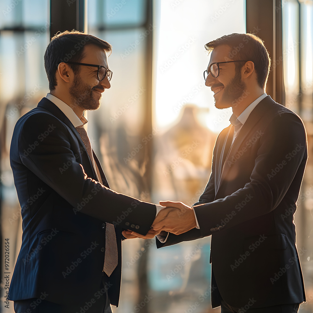 Wall mural two businessmen shaking hands