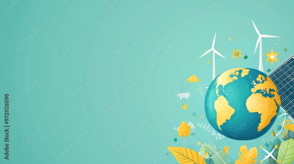 Wall mural renewable energy powering the globe s sustainable future