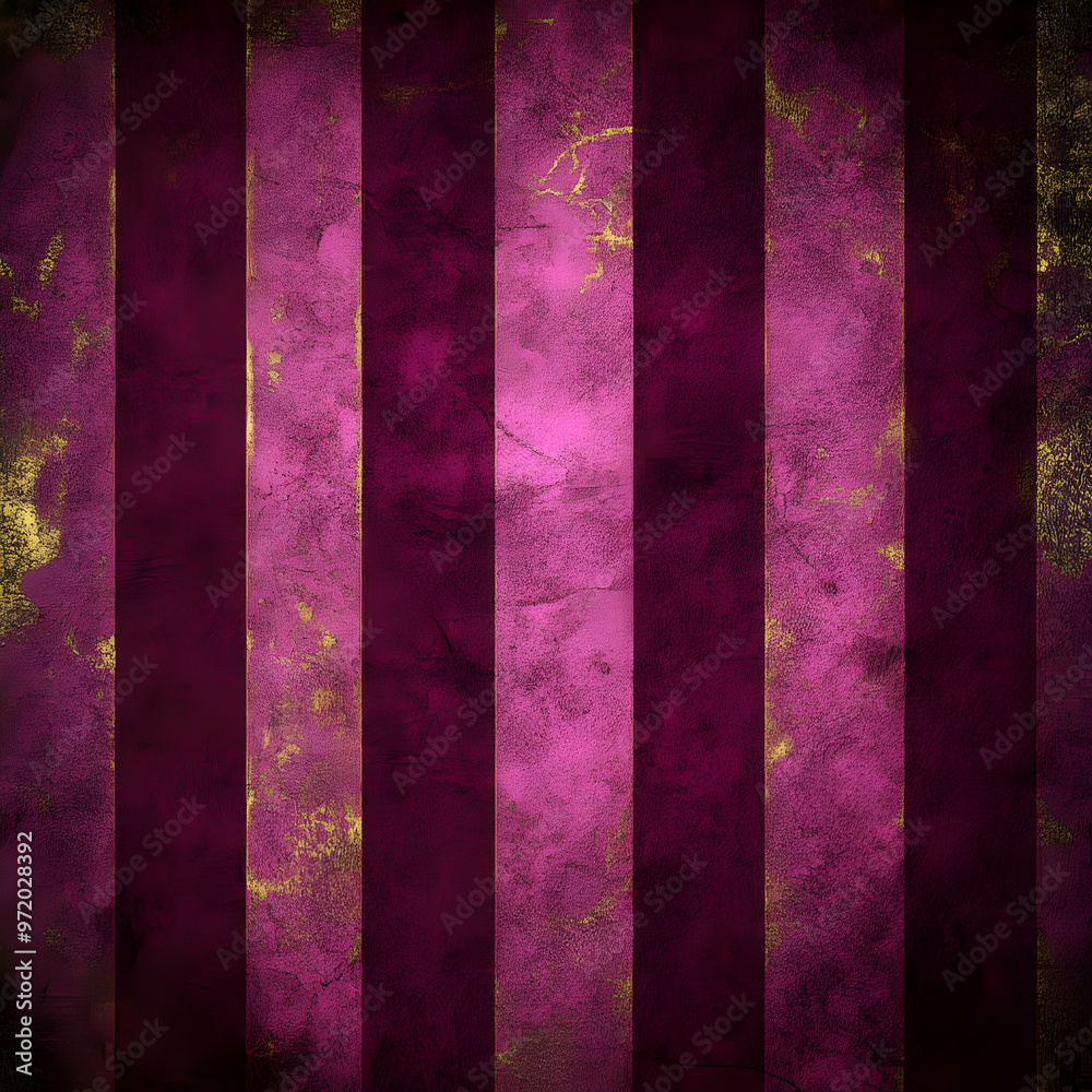 Wall mural abstract grunge stripes background purple and gold