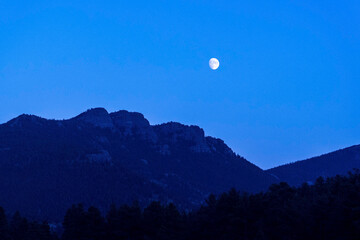 moon over the mountains