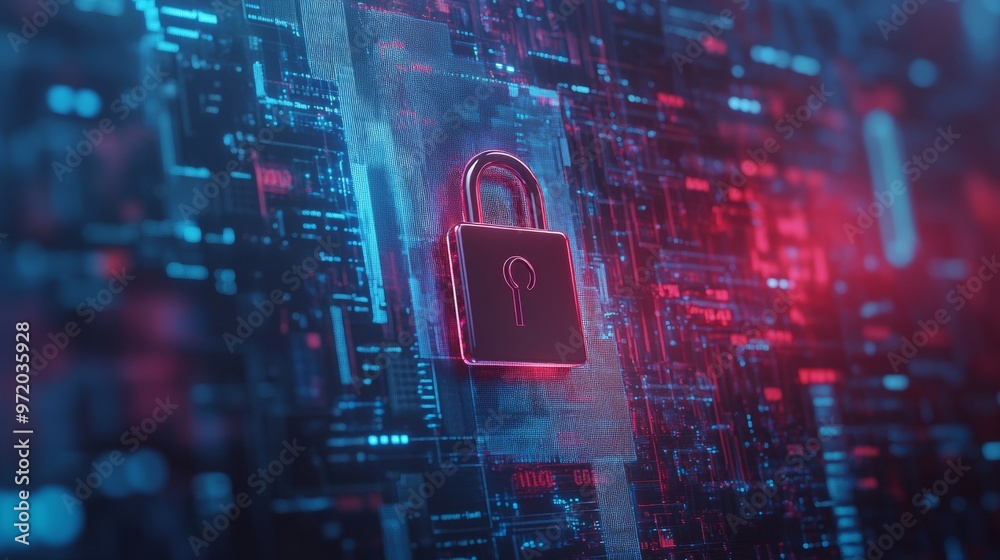Poster cyber security. data protection and privacy concept