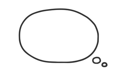 手書き風の考える吹き出し