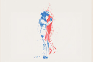 Fototapeta premium Artistic Dance Silhouette with Latin American Influence