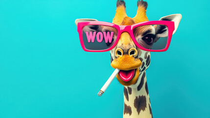 Fototapeta premium Cool Giraffe.