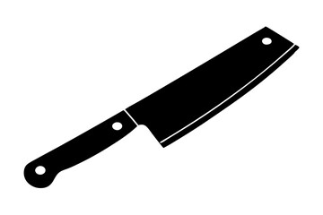 Butcher knife silhouette vector illustration 