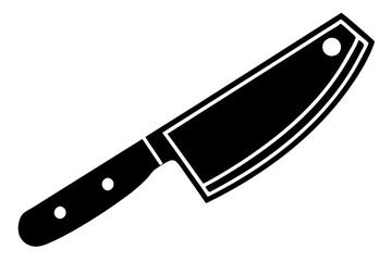Butcher knife silhouette vector illustration 