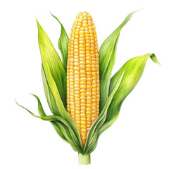 Fresh corn on the cob with vibrant yellow kernels and green husks, perfect for agricultural and culinary themes.