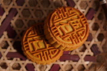 Traditional Chinese food, mooncakes.