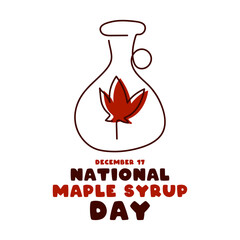 National Maple Syrup Day. December 17.
