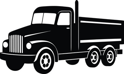 black truck vector illustration silhouette, Print