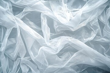 Obraz premium Plastic wrap elements isolated on dark background, transparent overlays