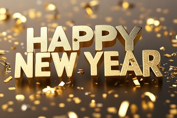 

 Happy new year 2025 with snowflakes. 3D render.

