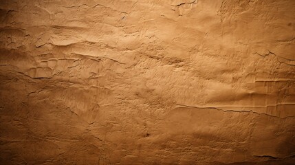 Horizontal view of natural and soft kraft paper texture