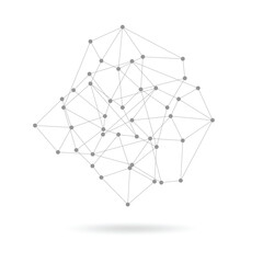 Networking vector on white background