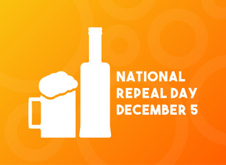 National Repeal Day. December 5. Gradient background.