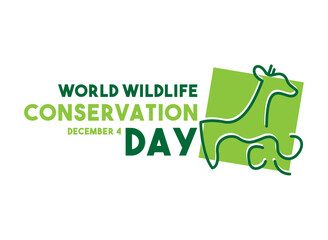 World Wildlife Conservation Day. December 4.