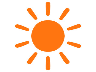 シンプルでかわいい太陽のイラスト素材