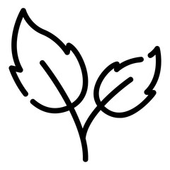leaves Line Icon