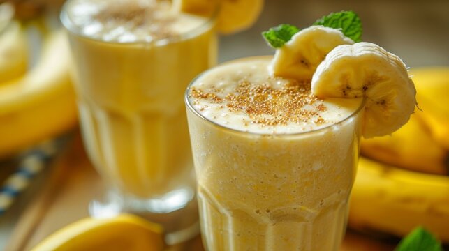 Vibrant Healthy Banana Smoothie Recipes with Fresh Ingredients and Creative Garnishes