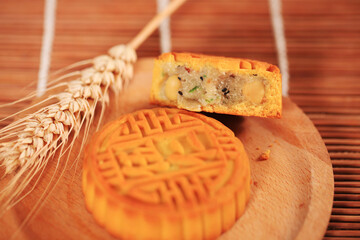 Traditional Chinese food, mooncakes.