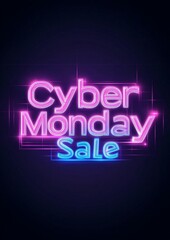 Cyber monday sale poster, banner