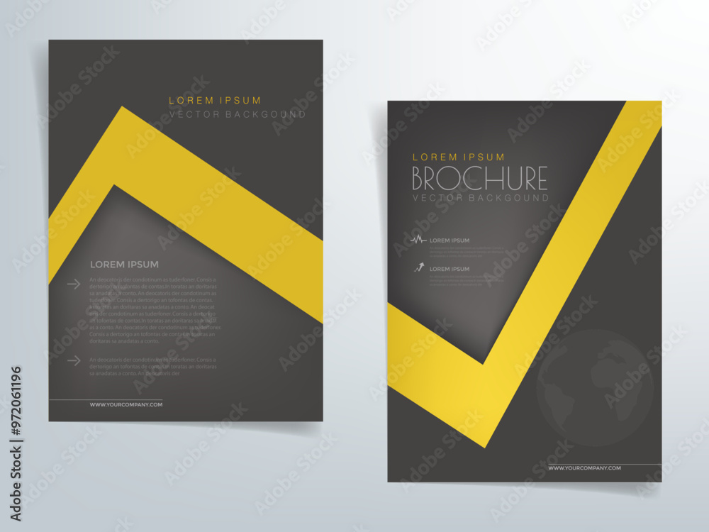 Fototapete Header flyer business brochure vector graphic with space for text and message design
