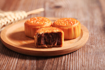 Traditional Chinese food, mooncakes.