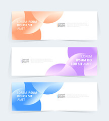 Geometric banner design with Vector presentation template.