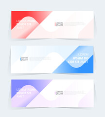 Geometric banner design with Vector presentation template.