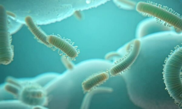 3d rendered illustration macro shot of micro organism