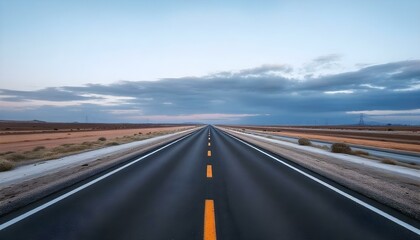 Fototapeta premium driving on highway at sunset