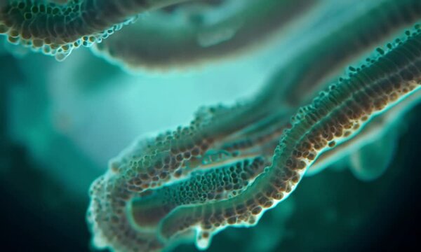 3d rendered illustration macro shot of micro organism bactery