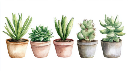 Obraz premium Succulents in Pots.