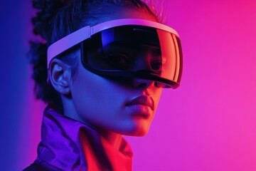Future Fit: Gen Z Teen in Augmented Reality Glasses & Eco-Tech Athleisure - 2024 Fashion Fusion