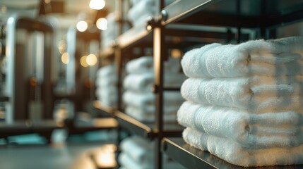 Gym Towels: Compact, absorbent towels, vital for wiping off sweat during exercise and ensuring hygiene is maintained on gym equipment and personal spaces.
