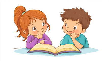 Kids Reading Book.