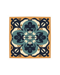 Ceramic tile. Vector hand drawn illustration