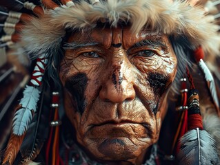 Native American Elder Portrait: Wisdom in the Eyes