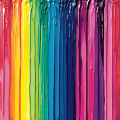 Abstract Rainbow Paint Drips Texture Background