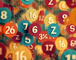 Seasonal sales background with percent discount pattern.