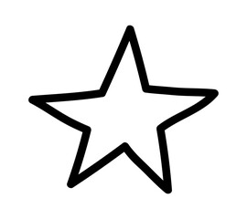 Doodle star. Hand drawn scribble sketch icon. Grunge line handdrawn star