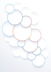 white background with dynamic circle elegant graphic design element decoration